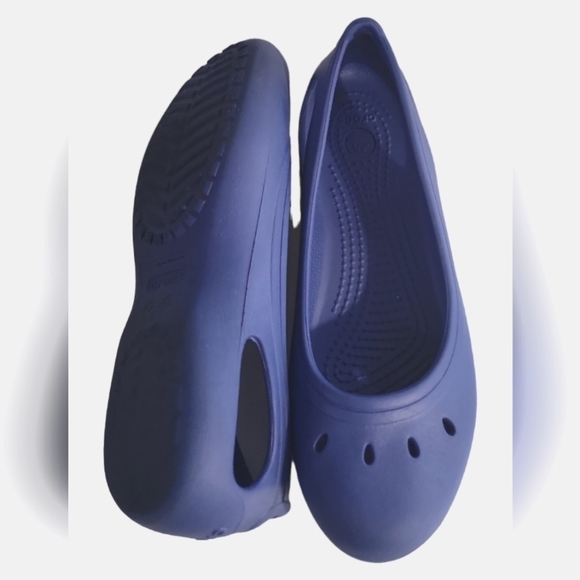 Crocs Big Girls Kadee Ballet Cut Out Comfort Flats Sz J5 - Picture 8 of 13